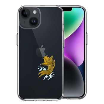 iPhone14 ケース クリア 錦鯉 スマホケース 側面ソフト 背面ハード ハイブリッド-0
