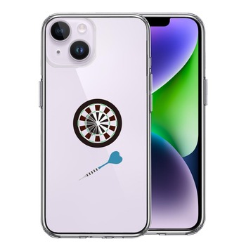 iPhone14 ケース クリア ダーツ ダーツボード スマホケース 側面ソフト 背面ハード ハイブリッド-0