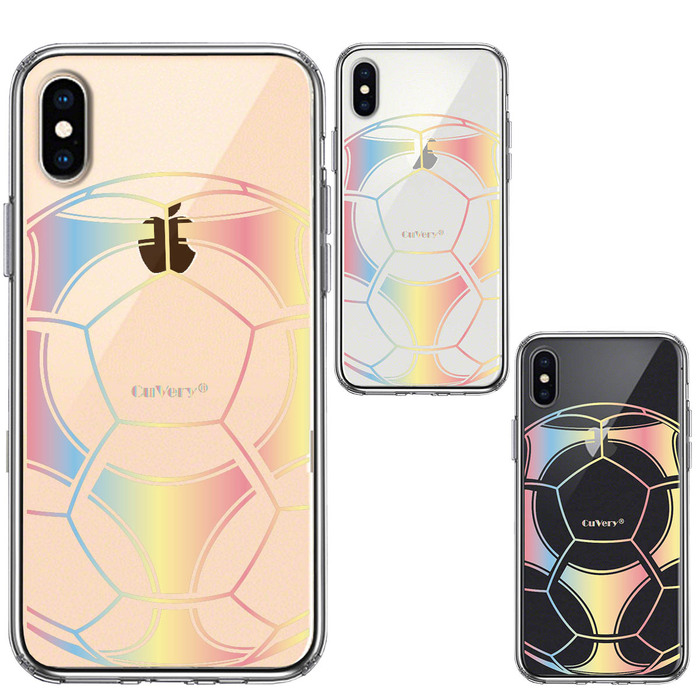 iPhoneX case iPhoneXS case soccer ball color smartphone case hybrid -1