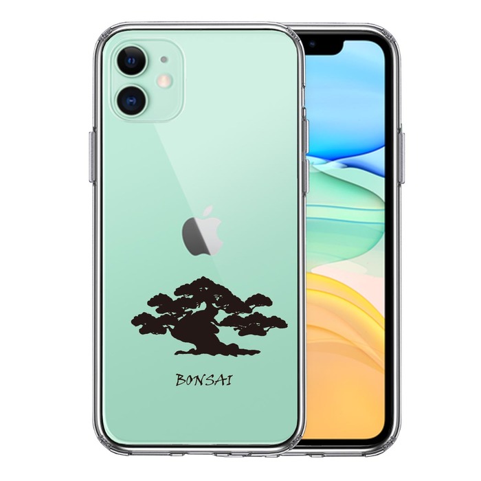 iPhone11 case clear bonsai BONSAI smartphone case side soft the back side hard hybrid -0