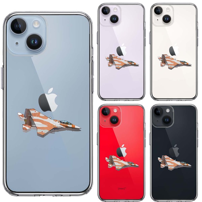 iPhone14Plus ケース クリア航空自衛隊 F 15J アグレッサー6 スマホケース 側面ソフト 背面ハード ハイブリッド-1