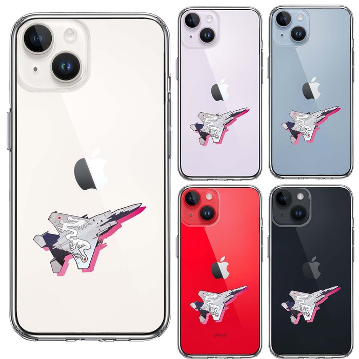 iPhone14Plus ケース クリアF 15J 303飛行隊 白龍 スマホケース 側面ソフト 背面ハード ハイブリッド-1