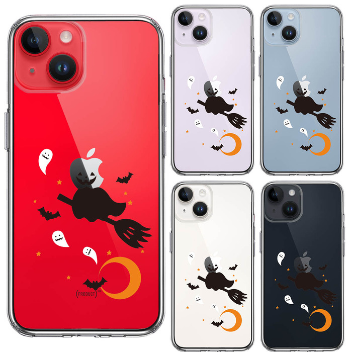 iPhone14Plus ケース クリアHalloween ハロウィン スマホケース 側面ソフト 背面ハード ハイブリッド-1