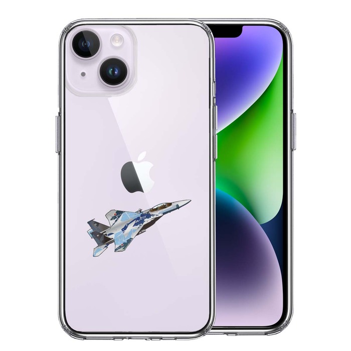 iPhone14 ケース クリア 航空自衛隊 F 15J アグレッサー5 スマホケース 側面ソフト 背面ハード ハイブリッド-0