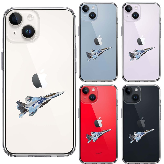 iPhone14 ケース クリア 航空自衛隊 F 15J アグレッサー5 スマホケース 側面ソフト 背面ハード ハイブリッド-1