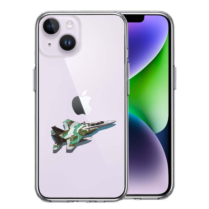 iPhone14 ケース クリア 航空自衛隊 F 15J アグレッサー2 スマホケース 側面ソフト 背面ハード ハイブリッド-0