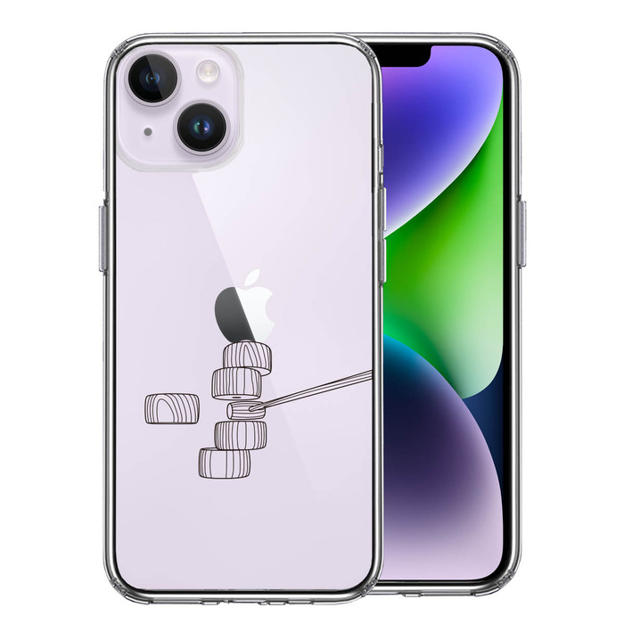 iPhone14 ケース クリア だるま落とし スマホケース 側面ソフト 背面ハード ハイブリッド-0