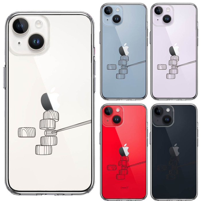 iPhone14 ケース クリア だるま落とし スマホケース 側面ソフト 背面ハード ハイブリッド-1
