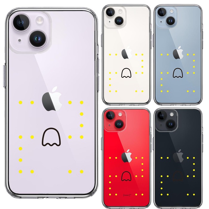 iPhone14 ケース クリア おばけ スマホケース 側面ソフト 背面ハード ハイブリッド-1