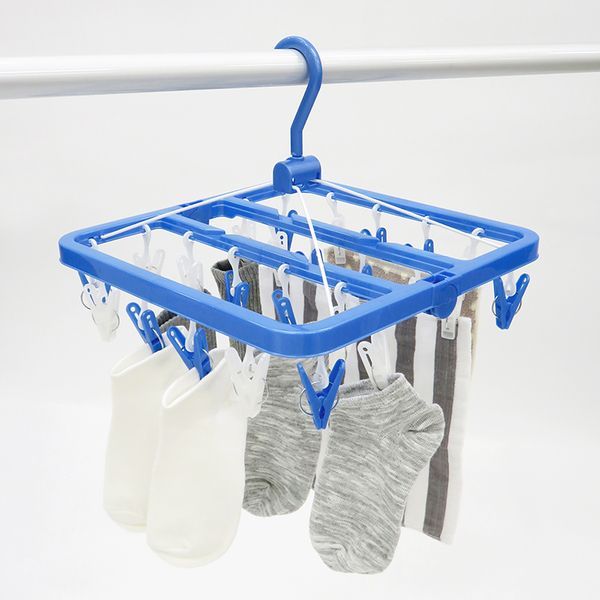  small clotheshorse hanger 24P blue 3 piece set -2