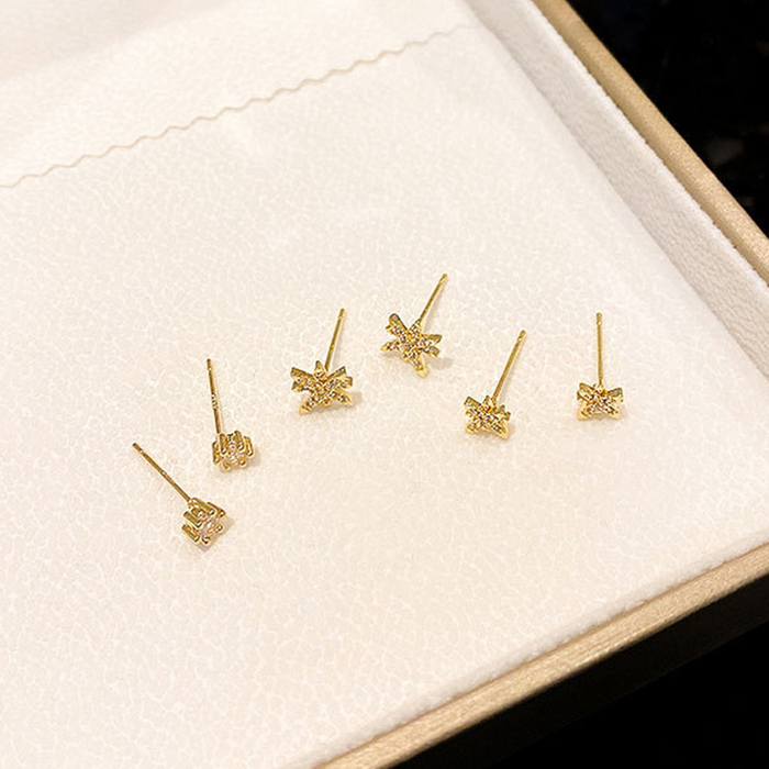 6個セットスタッドピアス スターバースト-3