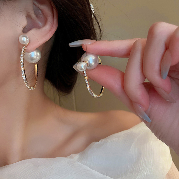 フープピアス キラキラ 派手大ぶりピアス-0