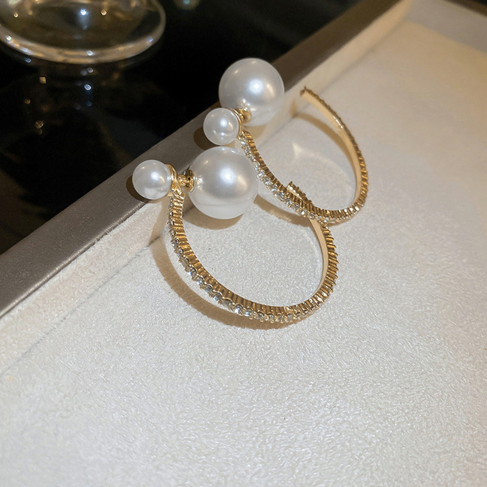 フープピアス キラキラ 派手大ぶりピアス-1