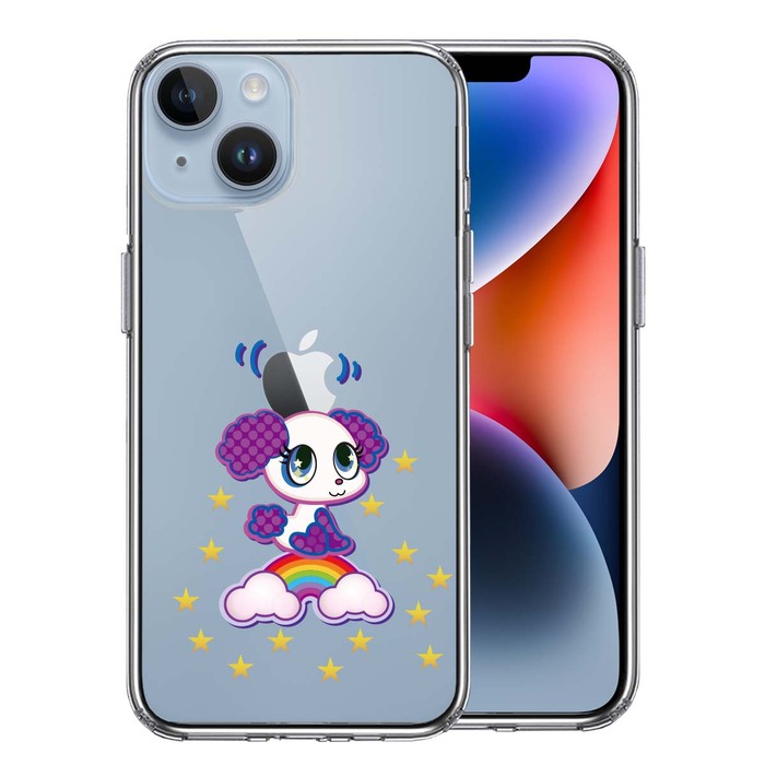 iPhone14Plus ケース クリアポップ な プードル ぷうちゃん スマホケース 側面ソフト 背面ハード ハイブ UA18676739-7728-0