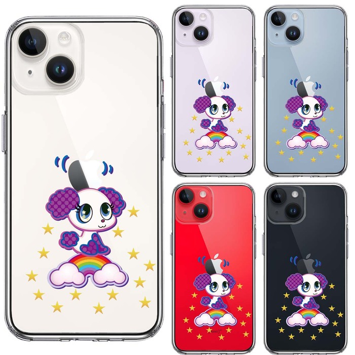 iPhone14Plus ケース クリアポップ な プードル ぷうちゃん スマホケース 側面ソフト 背面ハード ハイブ UA18676739-7728-1