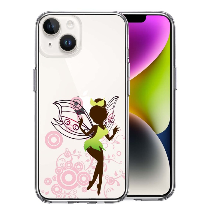 iPhone14Plus ケース クリアピーターパン 妖精 1 スマホケース 側面ソフト 背面ハード ハイブリッド-0