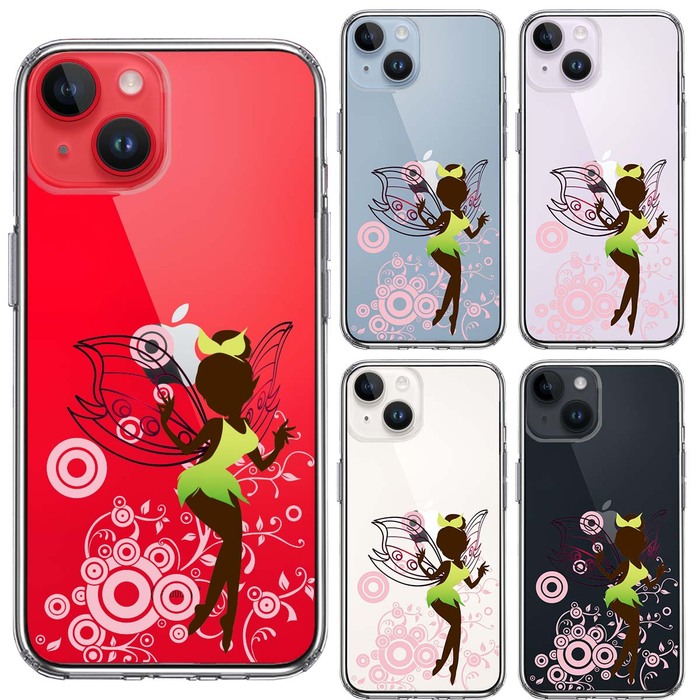 iPhone14Plus ケース クリアピーターパン 妖精 1 スマホケース 側面ソフト 背面ハード ハイブリッド-1
