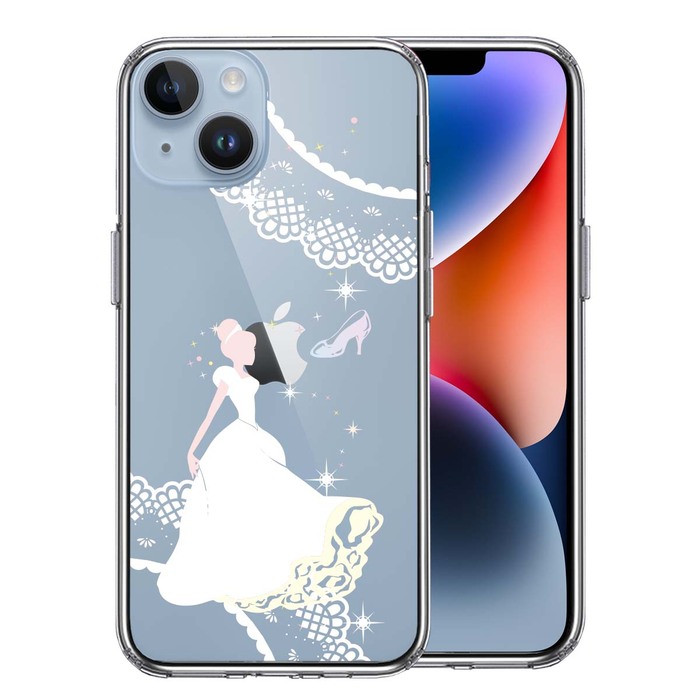 iPhone14Plus ケース クリアシンデレラ 2 スマホケース 側面ソフト 背面ハード ハイブリッド-0