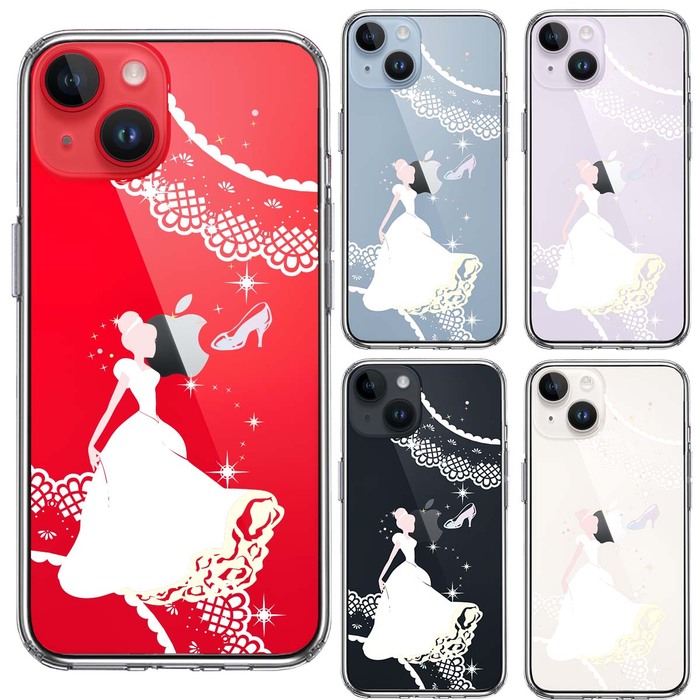iPhone14Plus ケース クリアシンデレラ 2 スマホケース 側面ソフト 背面ハード ハイブリッド-1