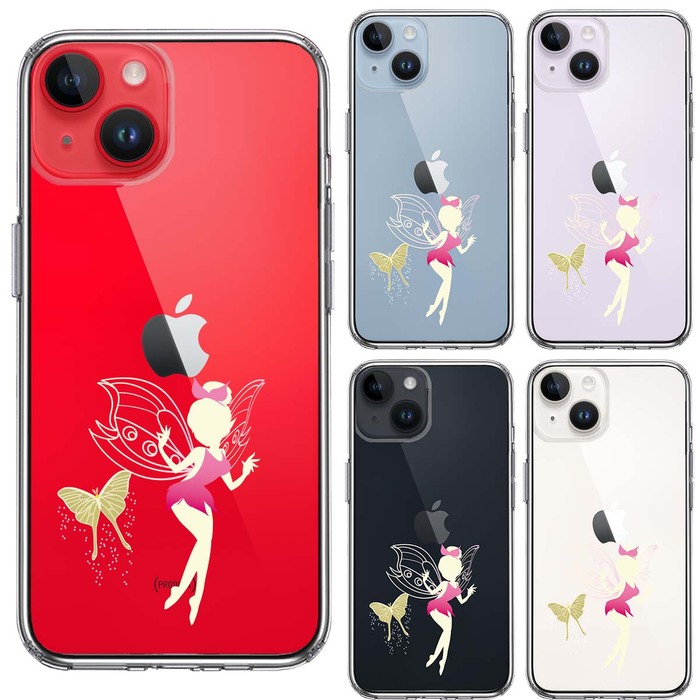 iPhone14 ケース クリア ピーターパン 妖精 3 スマホケース 側面ソフト 背面ハード ハイブリッド-1