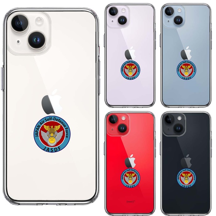 iPhone14 ケース クリア 航空自衛隊 エンブレム スマホケース 側面ソフト 背面ハード ハイブリッド-1
