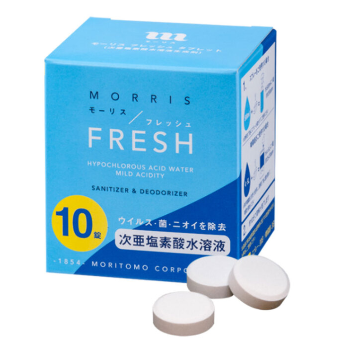  Morris fresh tablet next . salt element acid water . fluid raw ..10 pills go in 2 piece set -4