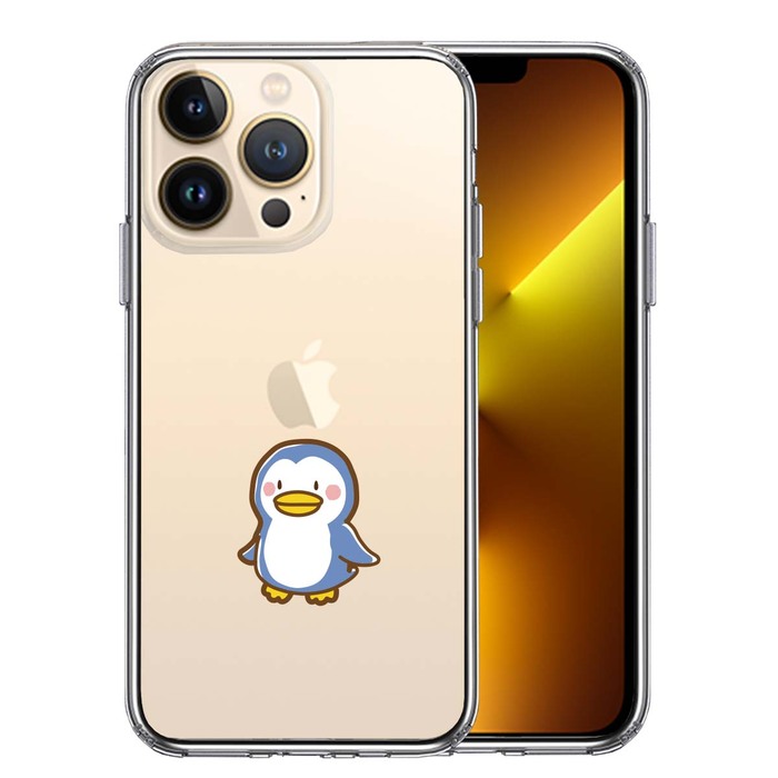 iPhone13Pro ケース クリア  ペンギン スマホケース 側面ソフト 背面ハード ハイブリッド-0