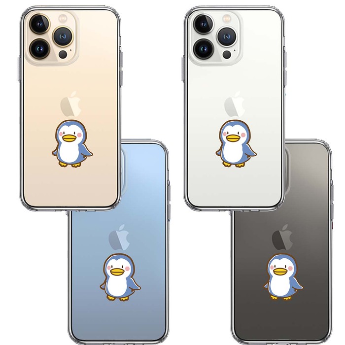 iPhone13Pro ケース クリア  ペンギン スマホケース 側面ソフト 背面ハード ハイブリッド-1