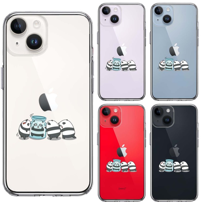 iPhone14 Plus 側面ソフト 背面ハード ハイブリッド クリア ケース カプセル パンダ スマホケース 側面ソフト 背面ハード ハイブリッド-1