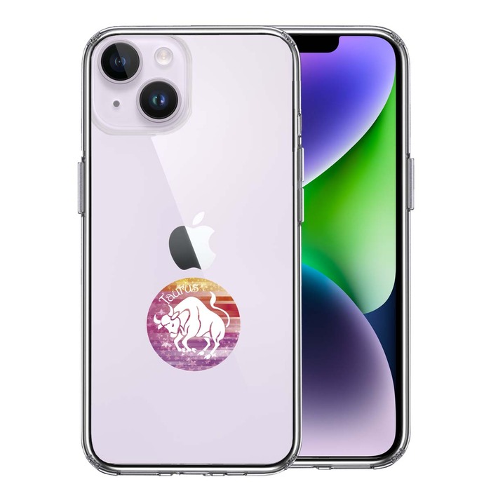 iPhone14Plus ケース クリア 星座 おうし座 牡牛座 Taurus スマホケース 側面ソフト 背面ハード ハイブリッド-0
