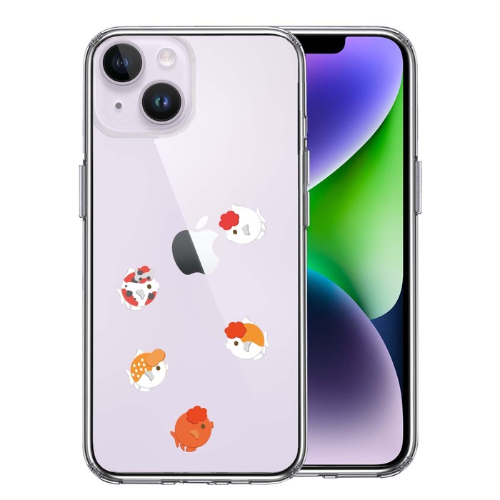 iPhone14 ケース クリア 金魚 らんちゅう スマホケース 側面ソフト 背面ハード ハイブリッド -0