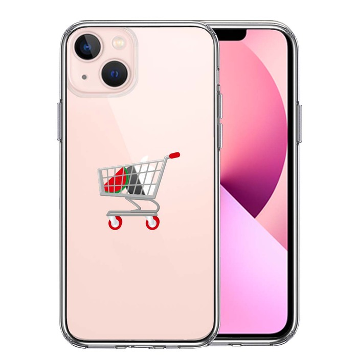 iPhone13 ケース クリア ショッピングカート スマホケース 側面ソフト 背面ハード ハイブリッド -0