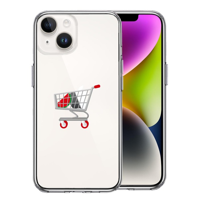 iPhone14 ケース クリア ショッピングカート スマホケース 側面ソフト 背面ハード ハイブリッド -0