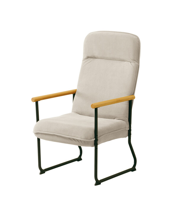 頭と背の角度を調整できるロッキングチェア グリーン : まるっと