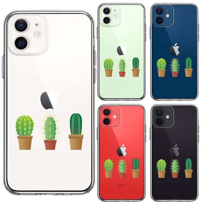 iPhone12mini case clear cactus succulent plant smartphone case side soft the back side hard hybrid -1