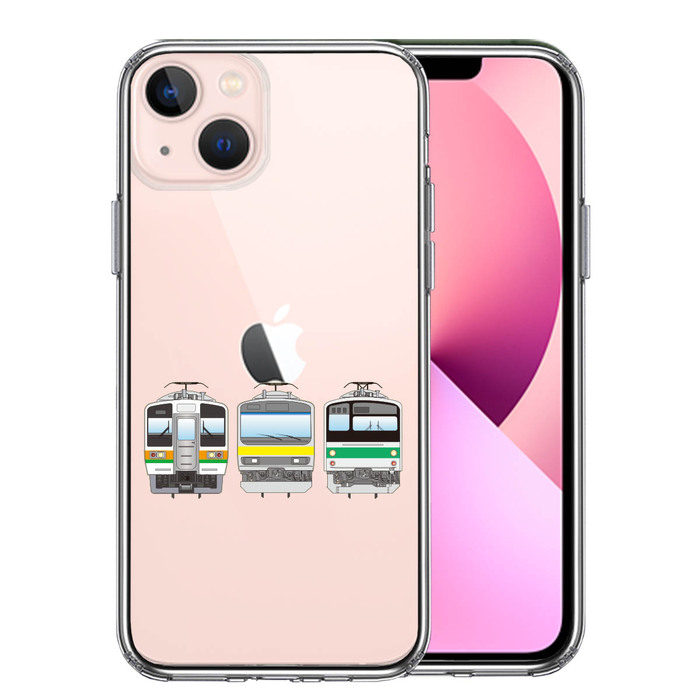 iPhone13mini ケース クリア 鉄ちゃん 鉄道ファン 鉄道マニア スマホケース 側面ソフト 背面ハード ハイブリッド -0