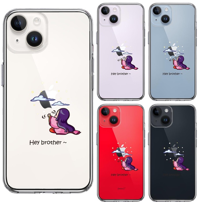 iPhone14Plus ケース クリア かぐや姫 スマホケース 側面ソフト 背面ハード ハイブリッド -1