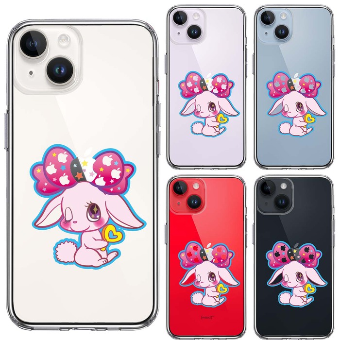 iPhone14Plus ケース クリア プーラ うさぎ スマホケース 側面ソフト 背面ハード ハイブリッド -1