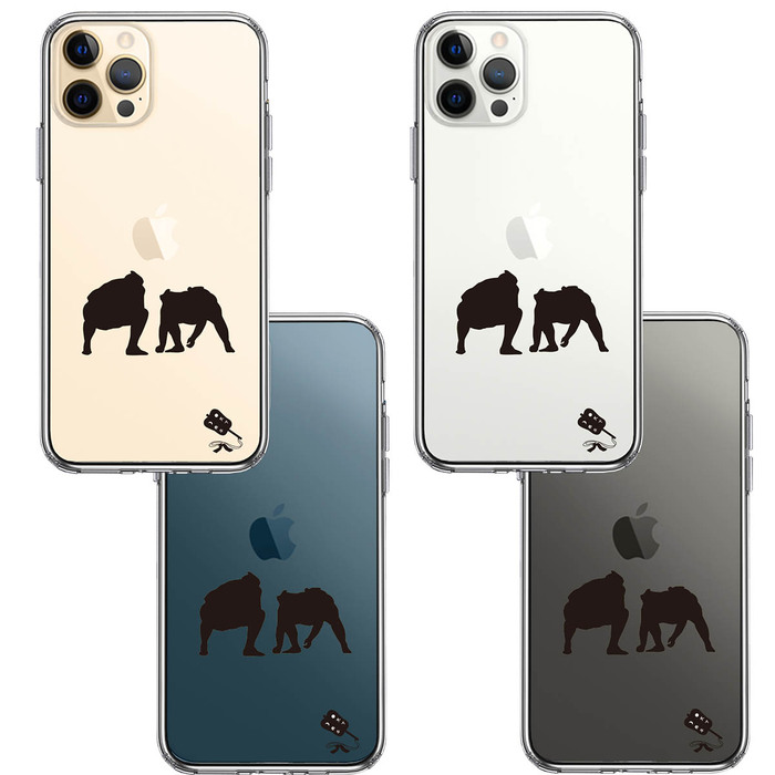 iPhone12Pro ケース クリア 相撲 おすもう 仕切り スマホケース 側面ソフト 背面ハード ハイブリッド -1