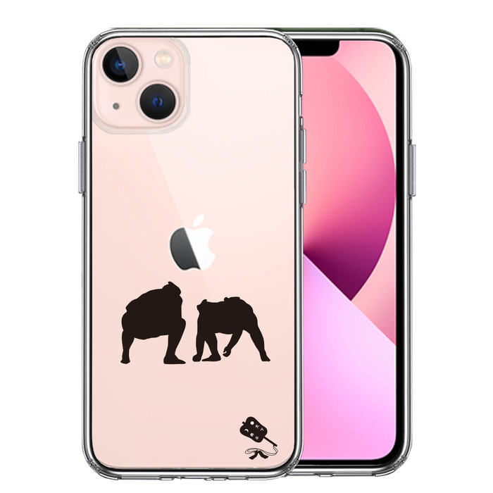 iPhone13mini ケース クリア 相撲 おすもう 仕切り スマホケース 側面ソフト 背面ハード ハイブリッド -0
