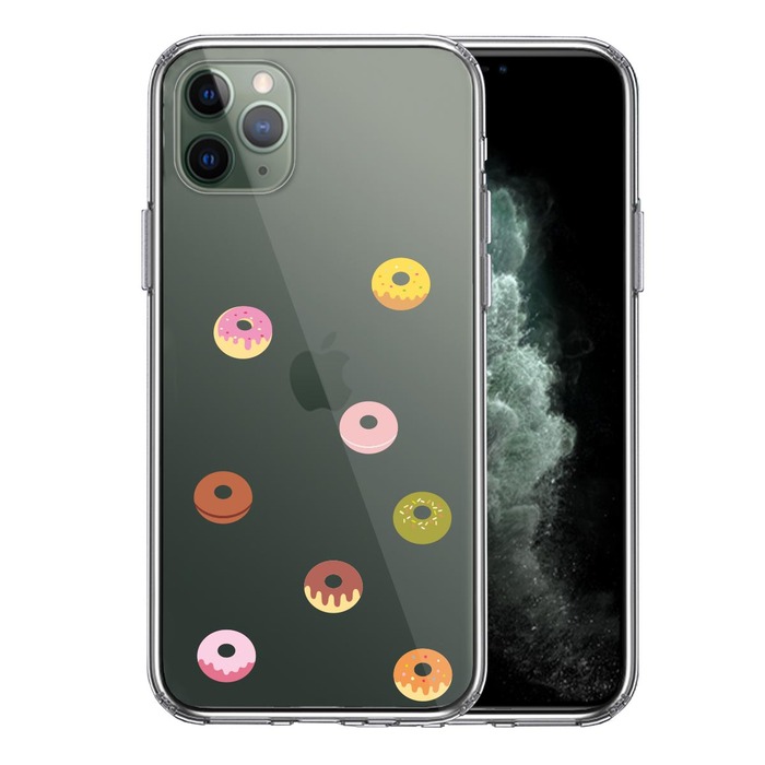 iPhone11pro ケース クリア ドーナッツ ドーナツ スマホケース 側面ソフト 背面ハード ハイブリッド -0