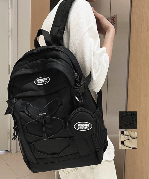 柄生地10ポケット A4対応リュック A4収納可能 COOCO : まるっと