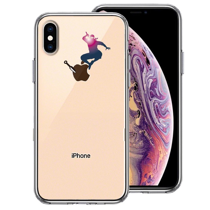 iPhoneX case iPhoneXS case clear ninja hand reverse side .knai smartphone case side soft the back side hard hybrid -0