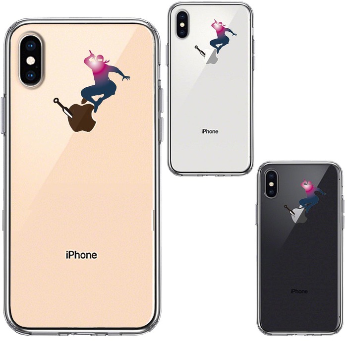 iPhoneX case iPhoneXS case clear ninja hand reverse side .knai smartphone case side soft the back side hard hybrid -1