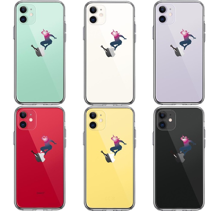 iPhone11 case clear ninja hand reverse side .knai smartphone case side soft the back side hard hybrid -1