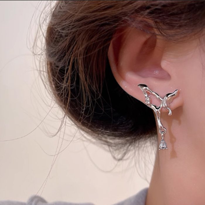 蝶々ピアス バタフライ耳飾りアクセサリー-5