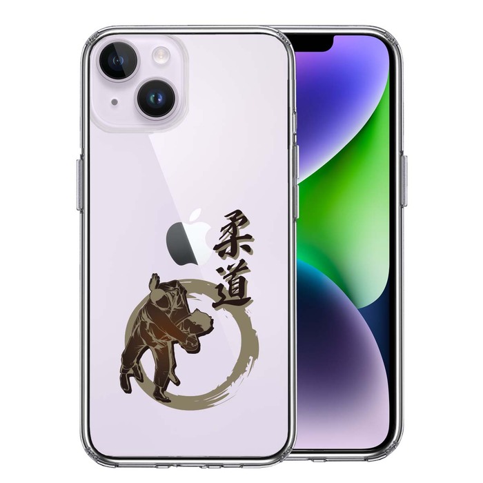 iPhone14Plus ケース クリア 柔道 払腰 スマホケース 側面ソフト 背面ハード ハイブリッド -0