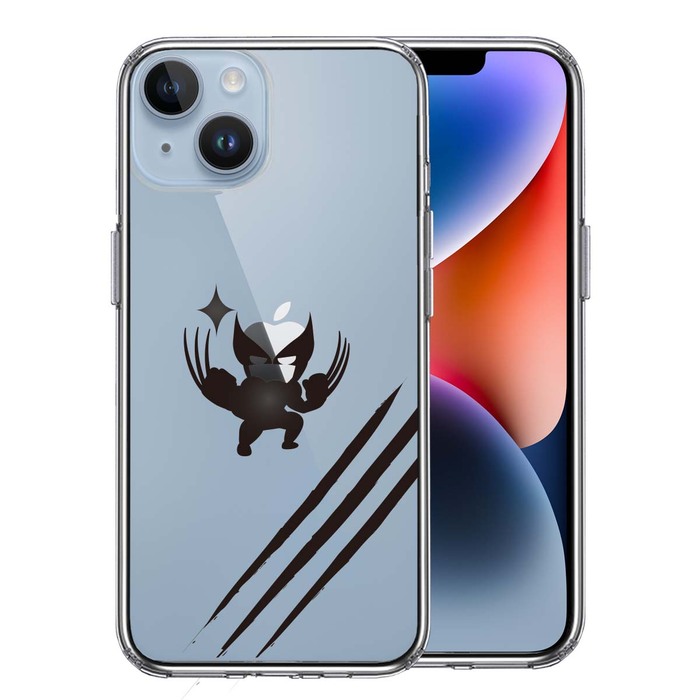 iPhone14Plus ケース クリア 映画パロディ ヒーロー スマホケース 側面ソフト 背面ハード ハイブリッド -0