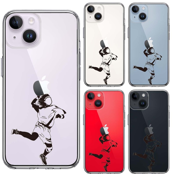iPhone14Plus ケース クリア ハンドボール スマホケース 側面ソフト 背面ハード ハイブリッド -1