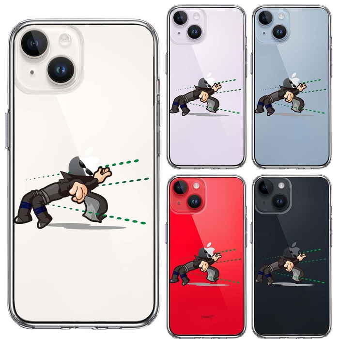 iPhone14 ケース クリア 映画パロディ MATRISK 2 スマホケース 側面ソフト 背面ハード ハイブリッド -1
